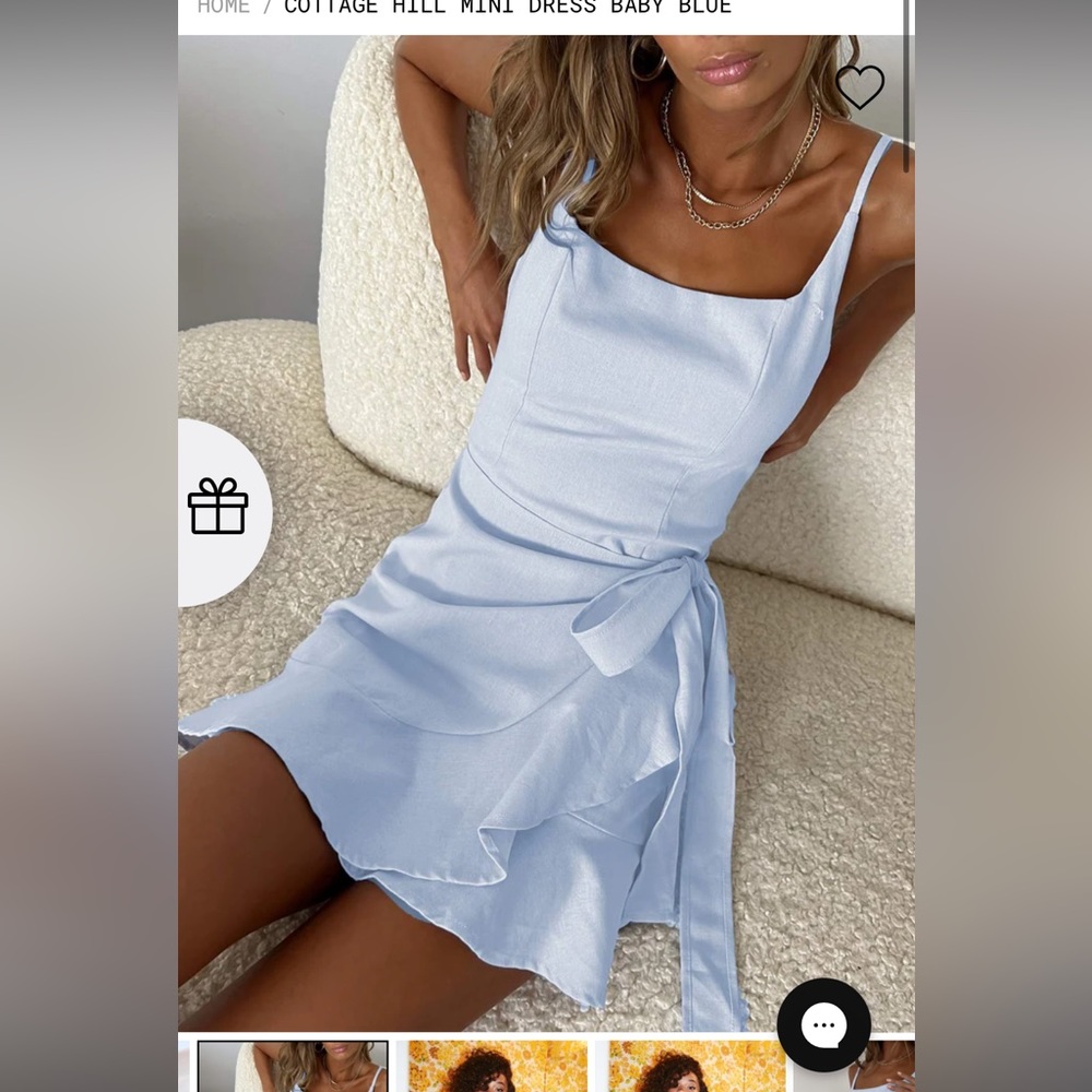 Princess Polly Blue Wrap Mini Dress